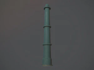 pacote de postes de amarra&ccedil;&atilde;o de barreira 5 green v3 low poly lods Modelo 3D