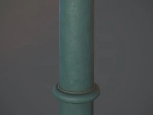 pacote de postes de amarra&ccedil;&atilde;o de barreira 5 green v3 low poly lods Modelo 3D