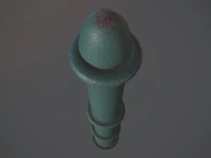 pacote de postes de amarra&ccedil;&atilde;o de barreira 5 green v3 low poly lods Modelo 3D