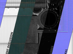 pacote de postes de amarra&ccedil;&atilde;o de barreira 5 green v3 low poly lods Modelo 3D