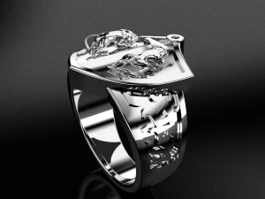 lions ring 3D Print Model