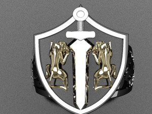 lions ring Modelo de Impressão 3D