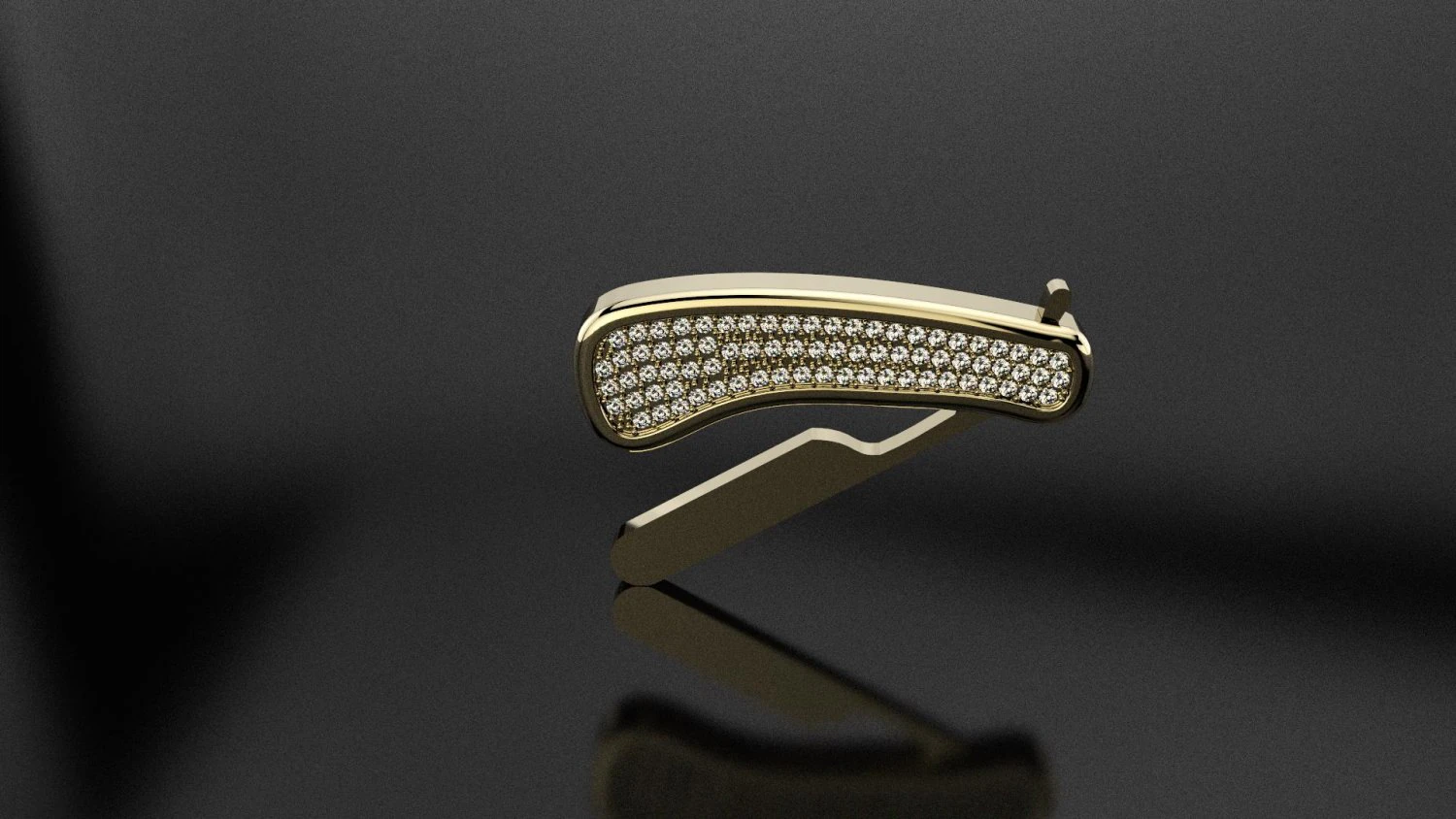 barber blade pendant 3D Print Model .c4d .max .obj .3ds .fbx .stl .blend