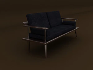low-poly sofa 3D Model