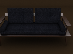 low-poly sofa 3D मॉडल