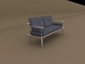 low-poly sofa 3D Model