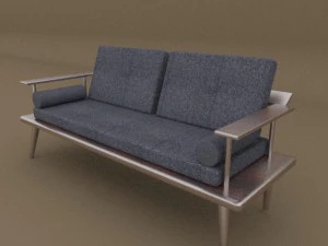 low-poly sofa 3D Model