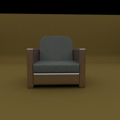 armchair 3D Model .c4d .max .obj .3ds .fbx .stl .blend 