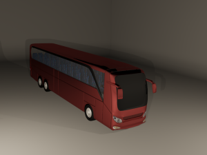 high poly bus 3D मॉडल