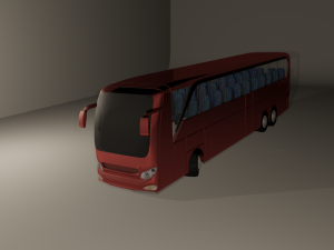 high poly bus 3D मॉडल