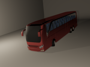 high poly bus 3D मॉडल