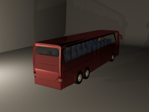 high poly bus 3D मॉडल