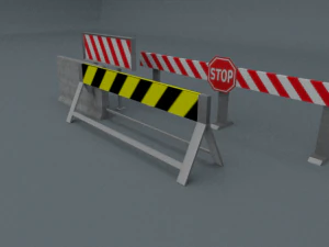 도로 블록 패키지 3D 모델