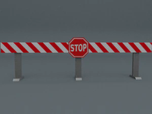 road blocks package 3D Model