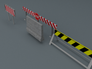 road blocks package 3D मॉडल