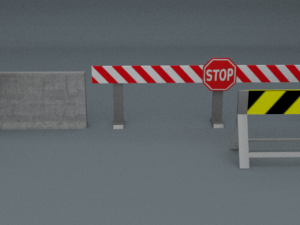 road blocks package 3D मॉडल