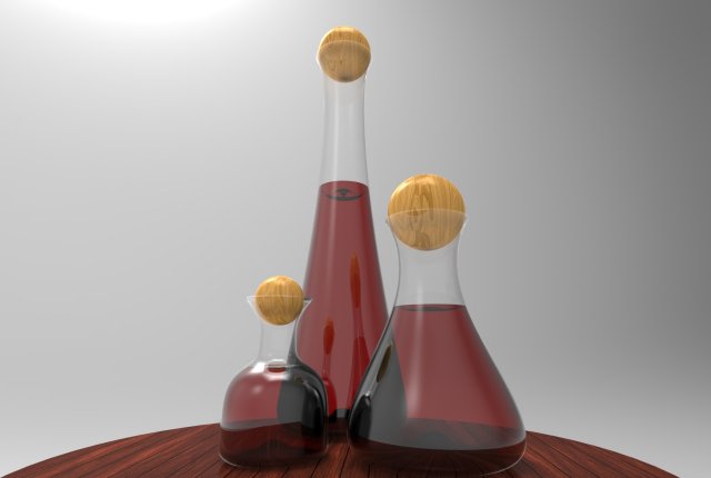 glass bottles 3D 模型 .c4d .max .obj .3ds .fbx .stl .blend 