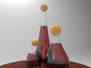 glass bottles 3Dモデル