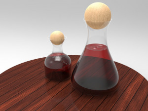 glass bottles 3D 模型