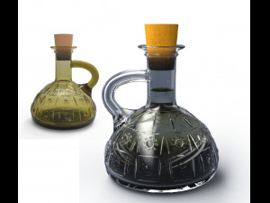 oil glass bottle 3Dモデル