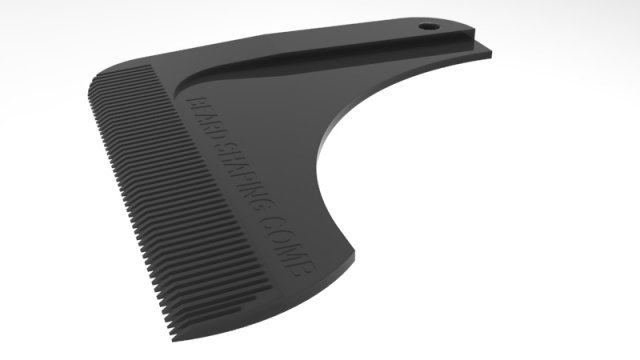 beard shaping comb 3D Print Model .c4d .max .obj .3ds .fbx .stl .blend 