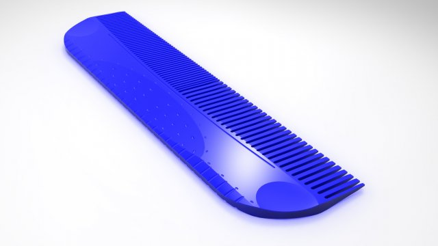 ergonimic haircut comb 3D Print Model .c4d .max .obj .3ds .fbx .stl .blend 