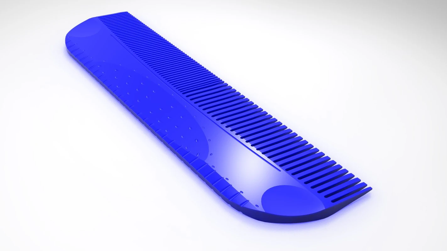 ergonimic haircut comb 3D Print Model .c4d .max .obj .3ds .fbx .stl .blend 
