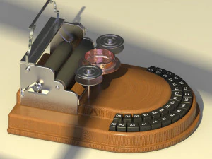 macchina da scrivere circolare Modello 3D
