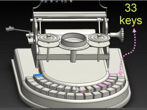 circle typewriter 3D मॉडल