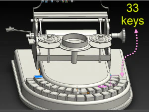 circle typewriter 3D Model