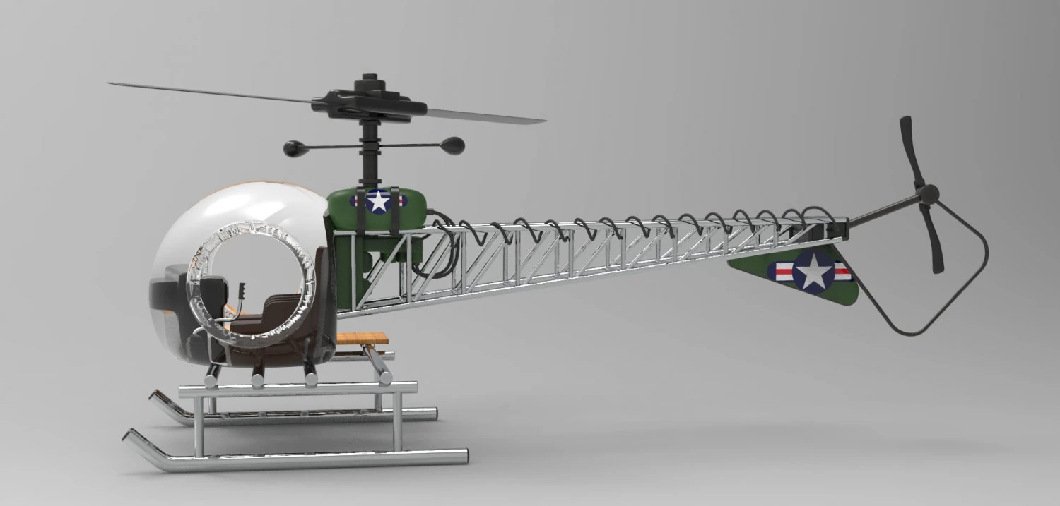 medical helicopter 3D Model .c4d .max .obj .3ds .fbx .stl .blend 