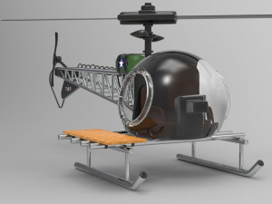 medical helicopter Modello 3D