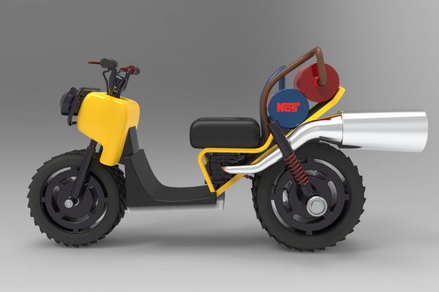 sporty motorcycle 3D Модель .c4d .max .obj .3ds .fbx .stl .blend 