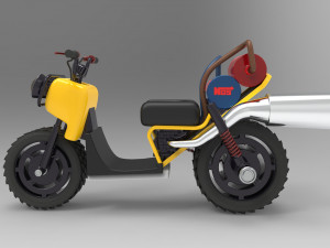 sporty motorcycle 3D मॉडल