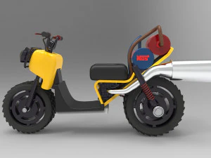 スポーティなバイク 3Dモデル