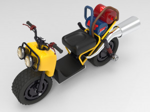sporty motorcycle 3D Модель