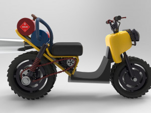 sporty motorcycle 3D Модель