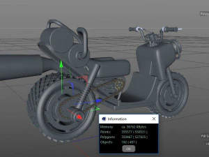 स्पोर्टी मोटरसाइकिल 3D मॉडल