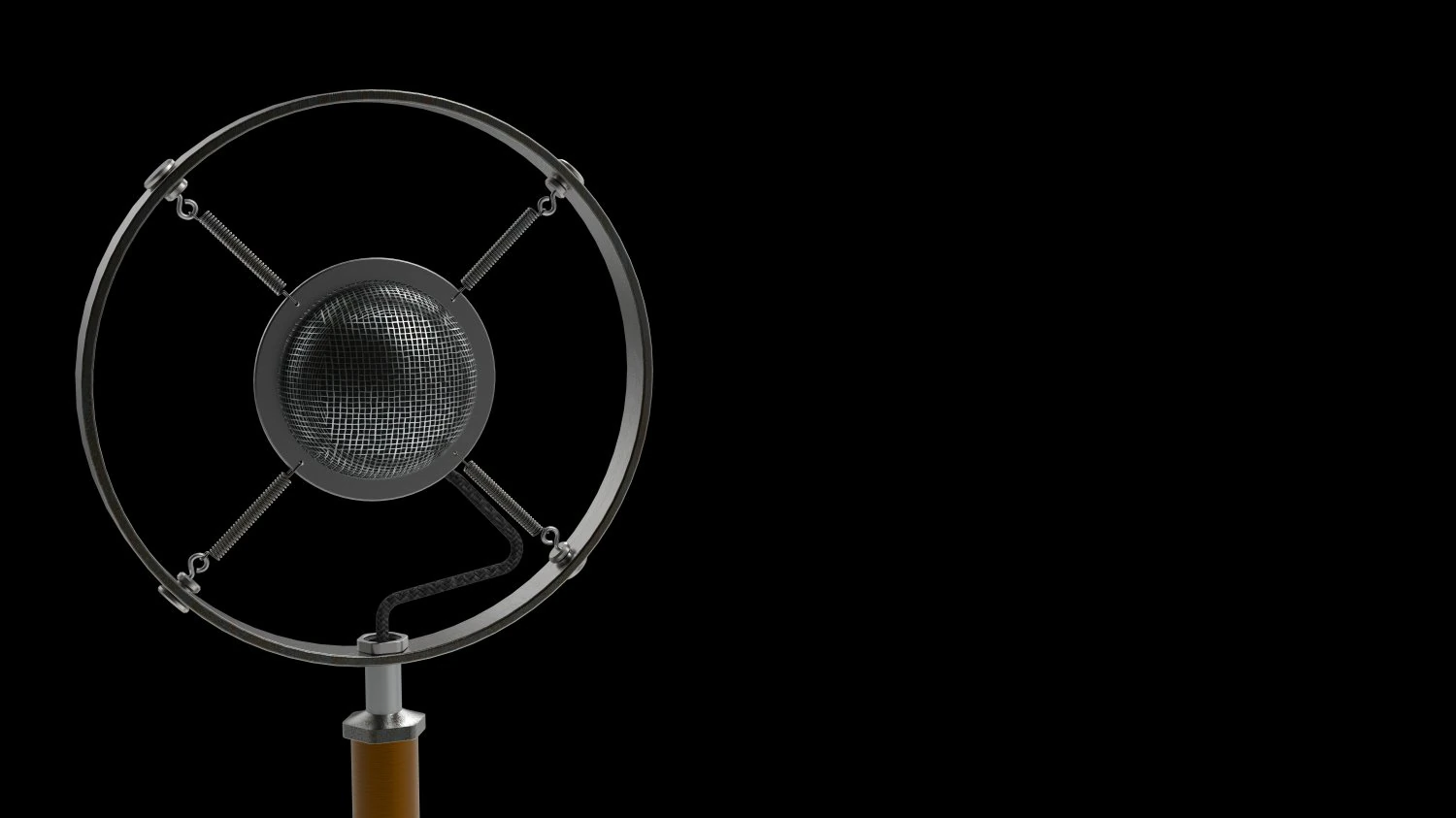 antique microphone 3D Model .c4d .max .obj .3ds .fbx .stl .blend 