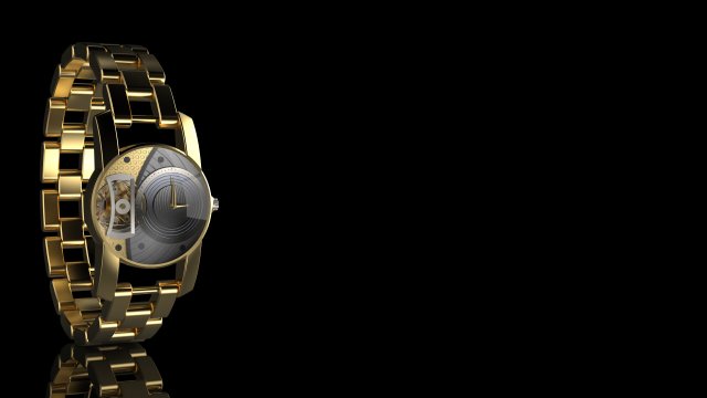 gold watch 3D Model .c4d .max .obj .3ds .fbx .stl .blend 