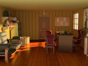 古典的な探偵事務所 3Dモデル