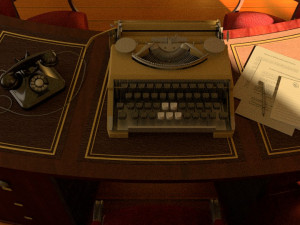 classic detective office 3D मॉडल