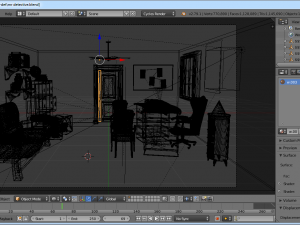 classic detective office 3D मॉडल