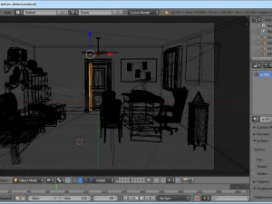 classic detective office 3D Model