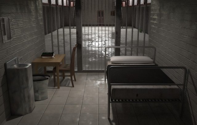 prison cell 3D मॉडल .c4d .max .obj .3ds .fbx .stl .blend 
