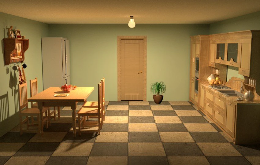 classic kitchen 3D Model .c4d .max .obj .3ds .fbx .stl .blend 