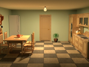 classic kitchen 3D मॉडल