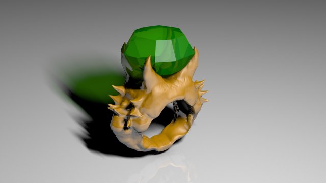 emerald ring 3D Model .c4d .max .obj .3ds .fbx .stl .blend 
