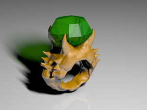 emerald ring Modelo 3D