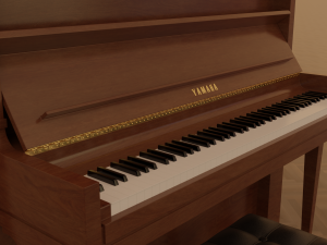 yamaha piano and trumpet 3D मॉडल